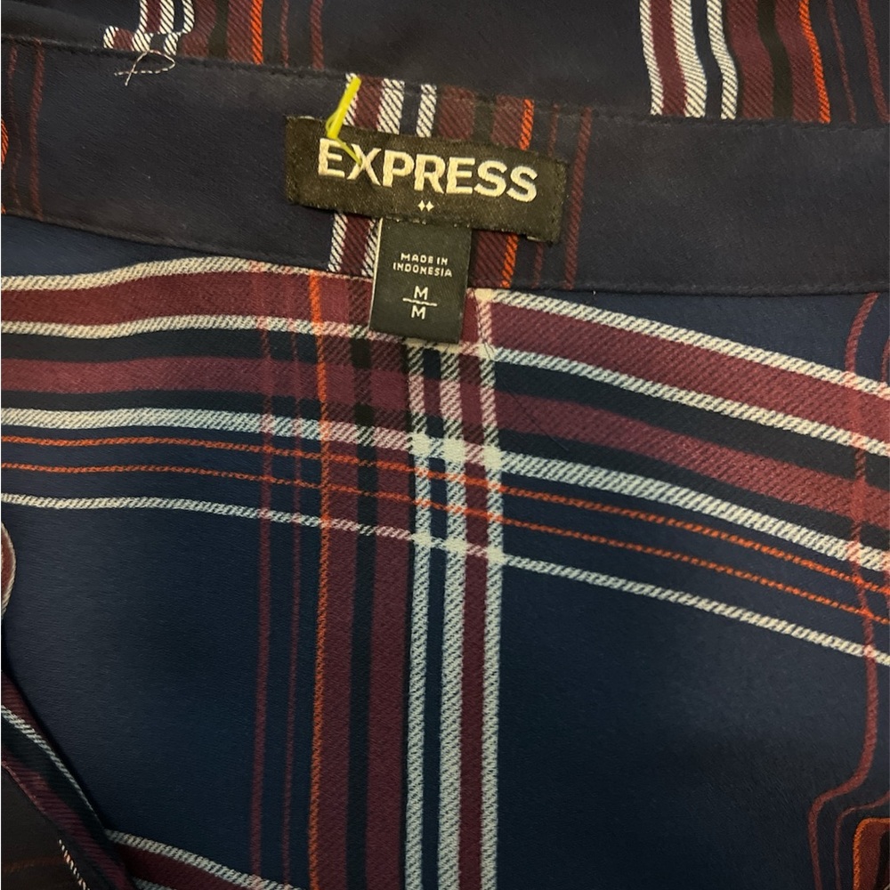 Express Red White & Blue 🇺🇸 Button Down Shirt - Picture 2 of 6